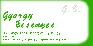 gyorgy besenyei business card